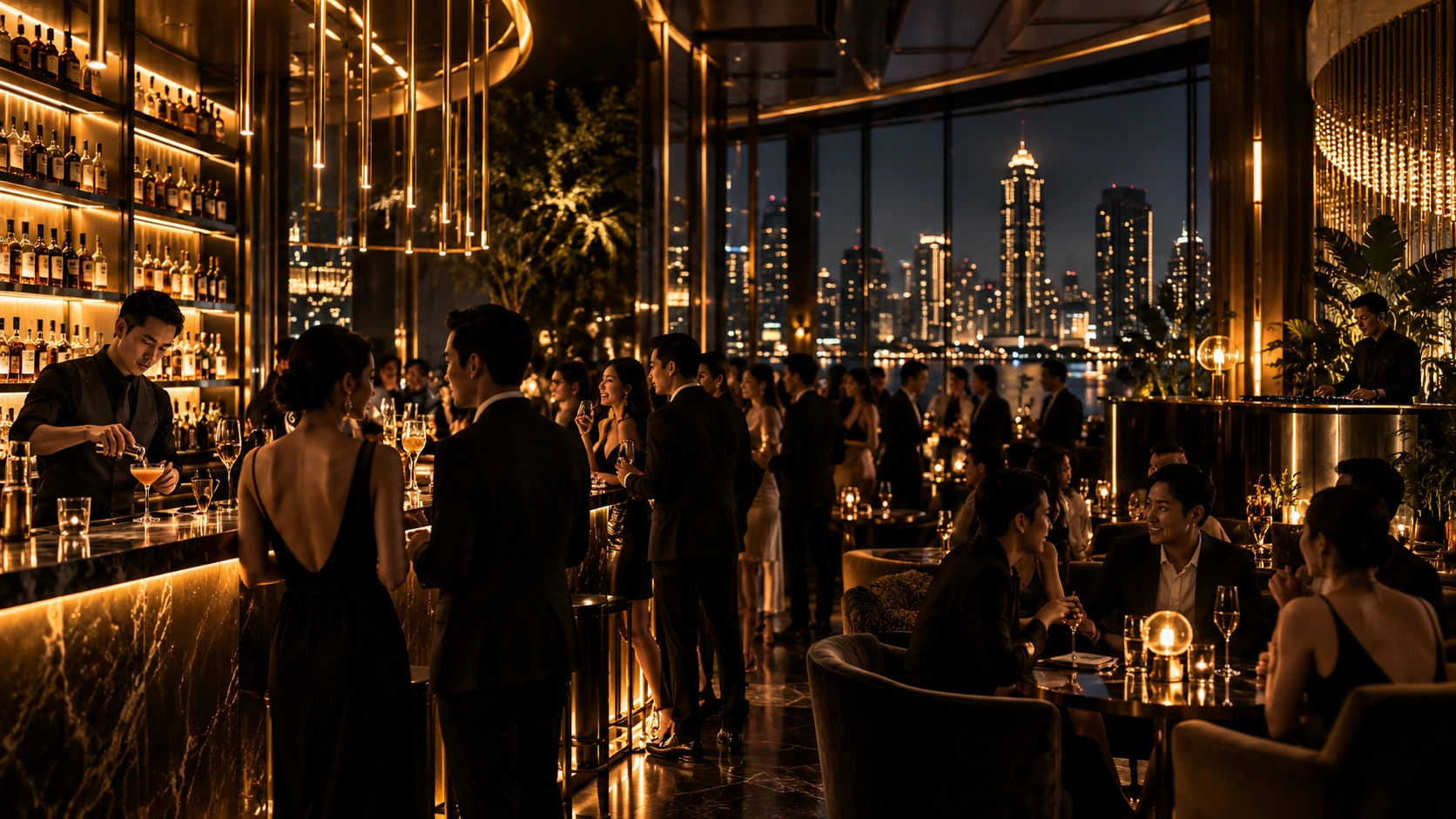 Premium nightlife and cocktail lounge atmosphere