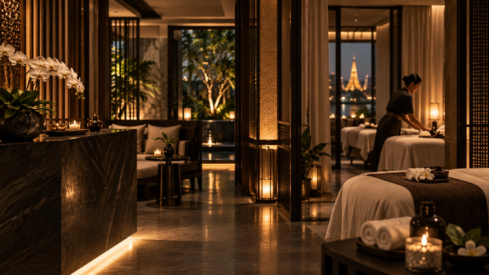 Luxury wellness and spa interior